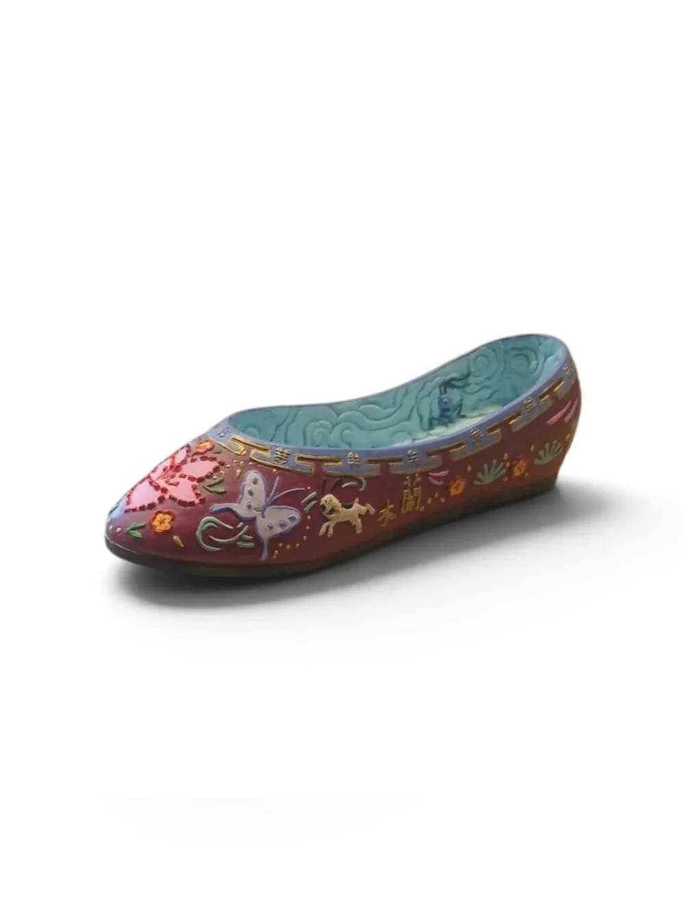 Vintage Mulan Decorative Ceramic Little Shoe